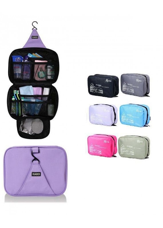 Water proof travel toiletry storage bag with hanger